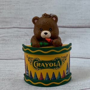 Vintage Crayola Teddy Bear Christmas Tree Ornament by Binney & Smith Inc. 1992